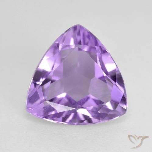 2.60ct 天然 ミディアムバイオレット アメジスト, トリリオン, VS