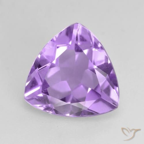 2.60ct 天然 ミディアムバイオレット アメジスト, トリリオン, VS