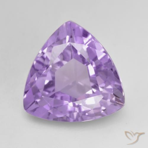 2.96ct 天然 ミディアムバイオレット アメジスト, トリリオン, VVS-VS