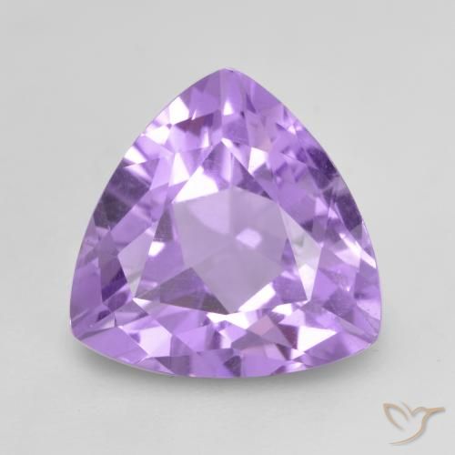 3.03ct 天然 ミディアムバイオレット アメジスト, トリリオン, VVS-VS