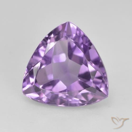 3.16ct 天然 ミディアムバイオレット アメジスト, トリリオン, VVS-VS