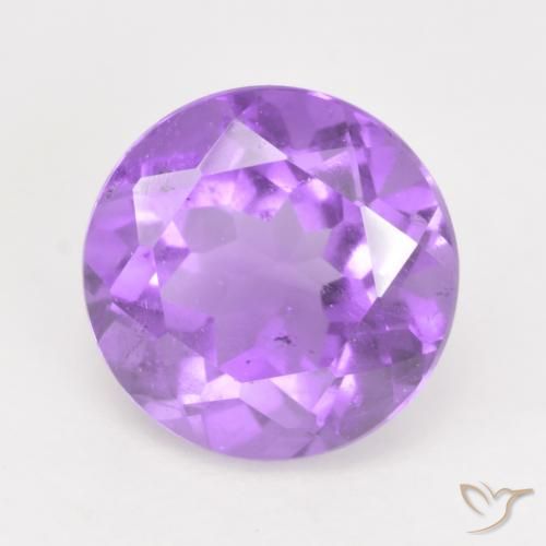 1.17ct 天然 ライトバイオレット アメジスト, ラウンド, VS