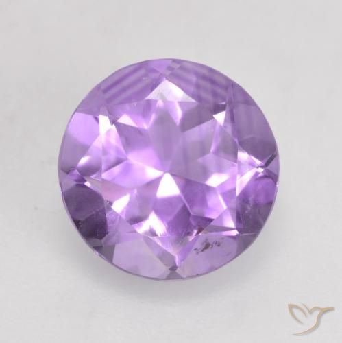 1.26ct 天然 ミディアムバイオレット アメジスト, ラウンド, VS