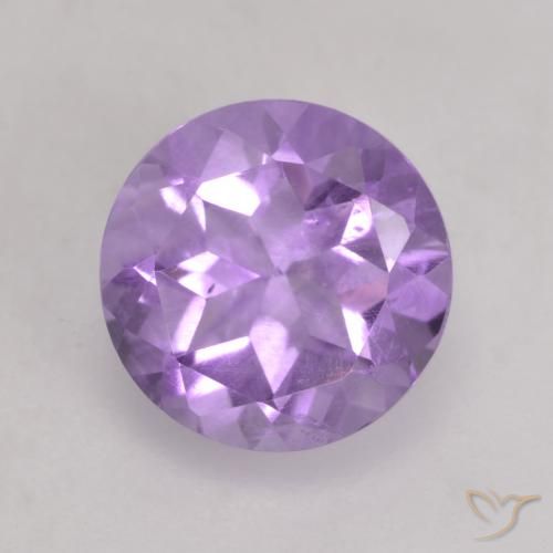 1.22ct 天然 ミディアムバイオレット アメジスト, ラウンド, VS