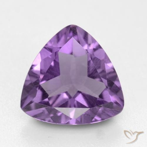 1.52ct 天然 ミディアムバイオレット アメジスト, トリリオン, VVS-VS