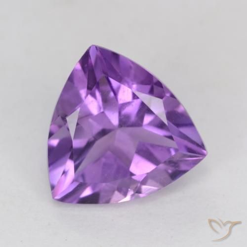 2.25ct 天然 鮮やかなバイオレット アメジスト, トリリオン, VS