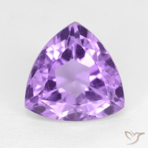 3.16ct 天然 ミディアムバイオレット アメジスト, トリリオン, VS