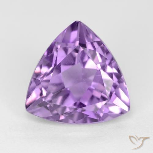 3.03ct 天然 ミディアムバイオレット アメジスト, トリリオン, VS