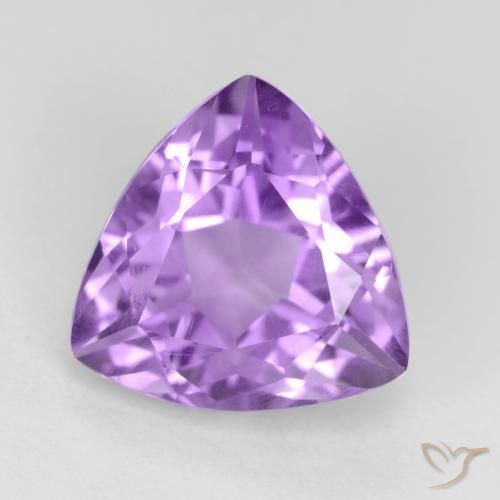3.01ct 天然 ミディアムバイオレット アメジスト, トリリオン, VS