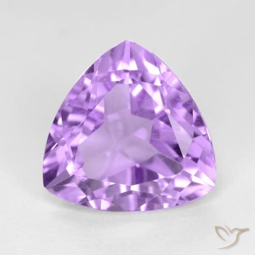 3.04ct 天然 ミディアムバイオレット アメジスト, トリリオン, VS