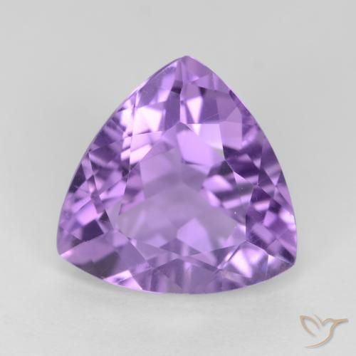 3.04ct 天然 ディープバイオレット アメジスト, トリリオン, VS