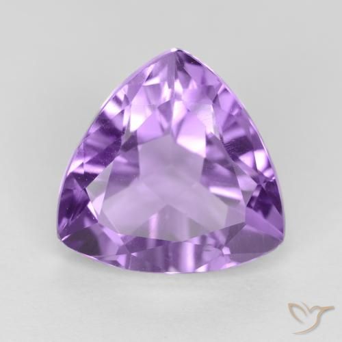 3.00ct 天然 ミディアムバイオレット アメジスト, トリリオン, VS