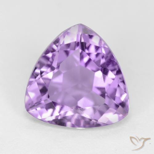 2.84ct 天然 ミディアムバイオレット アメジスト, トリリオン, VS