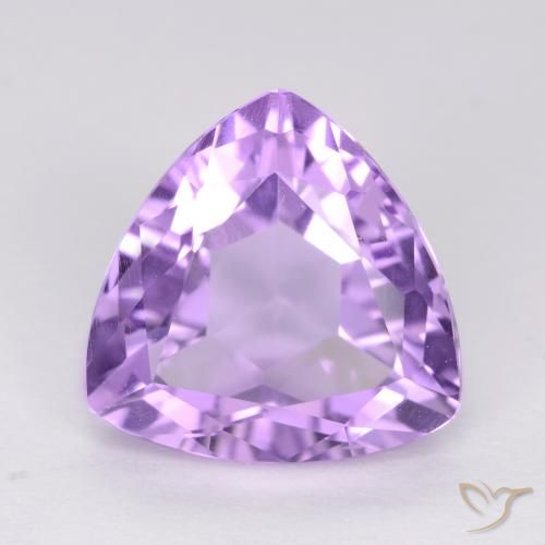 3.15ct 天然 ミディアムバイオレット アメジスト, トリリオン, VS