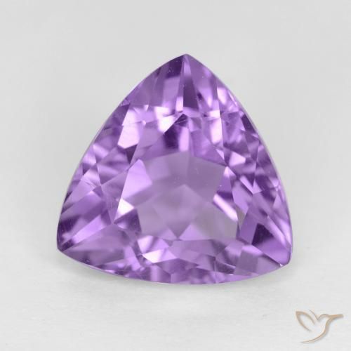 3.09ct 天然 ミディアムバイオレット アメジスト, トリリオン, VVS-VS