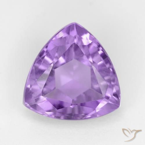 3.13ct 天然 ミディアムバイオレット アメジスト, トリリオン, VS