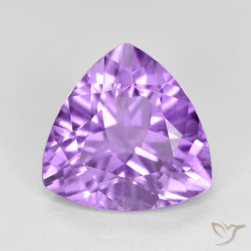 2.86ct 天然 ミディアムバイオレット アメジスト, トリリオン, VS