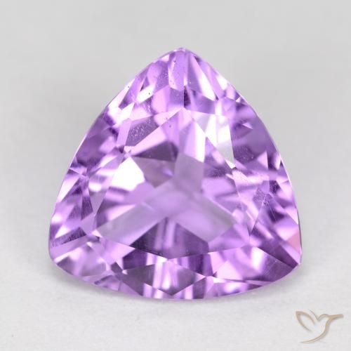 2.72ct 天然 ミディアムバイオレット アメジスト, トリリオン, VS