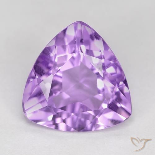 2.71ct 天然 ミディアムバイオレット アメジスト, トリリオン, VS