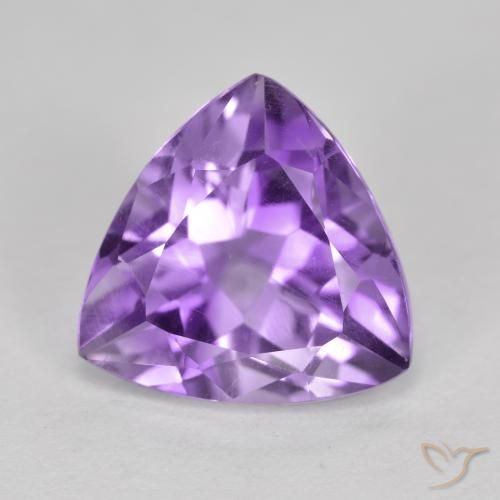 2.93ct 天然 ミディアムバイオレット アメジスト, トリリオン, VS