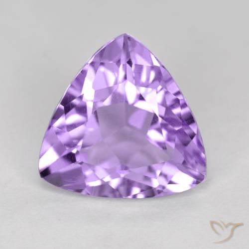 2.81ct 天然 ミディアムバイオレット アメジスト, トリリオン, VS