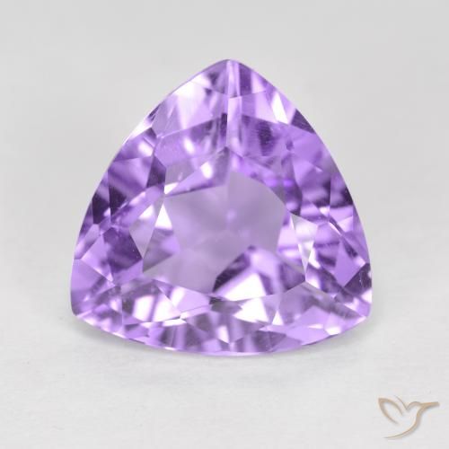 2.86ct 天然 ミディアムバイオレット アメジスト, トリリオン, VS