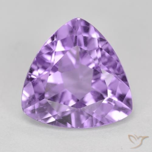 2.92ct 天然 ミディアムバイオレット アメジスト, トリリオン, VS