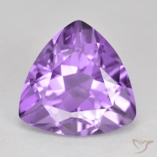 2.81ct 天然 ミディアムバイオレット アメジスト, トリリオン, VS