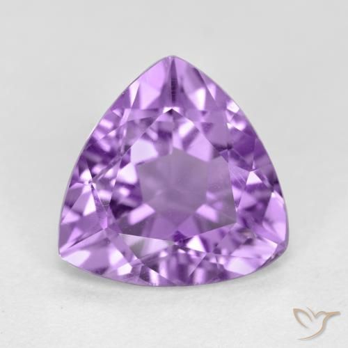 2.74ct 天然 ミディアムバイオレット アメジスト, トリリオン, VS