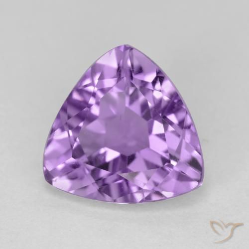 2.65ct 天然 ミディアムバイオレット アメジスト, トリリオン, VS