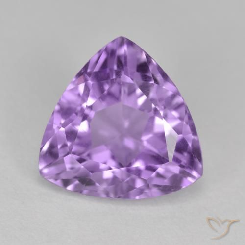 3.00ct 天然 濃いアイリスバイオレット アメジスト, トリリオン, VS