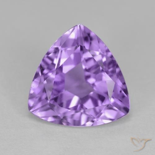 2.87ct 天然 ディープバイオレット アメジスト, トリリオン, VS