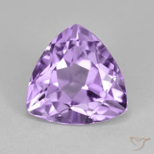 3.06ct 天然 ミディアムバイオレット アメジスト, トリリオン, VS
