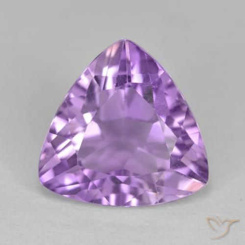 3.01ct 天然 ミディアムバイオレット アメジスト, トリリオン, VS