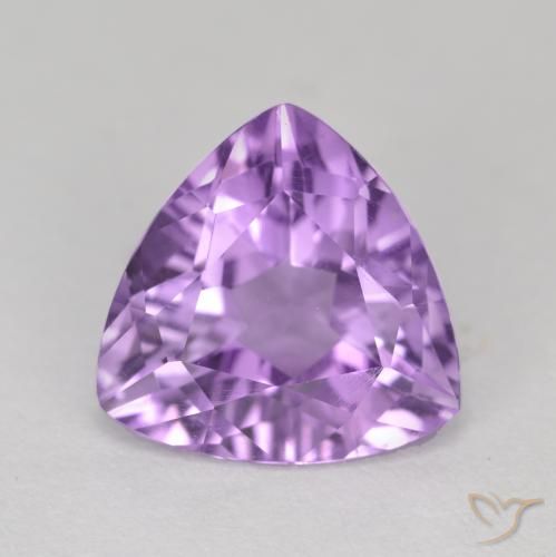 2.74ct 天然 ミディアムパープルがかったバイオレット アメジスト, トリリオン, VS