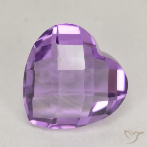 3.53ct 天然 ピンクがかったバイオレット アメジスト, 心臓, VS