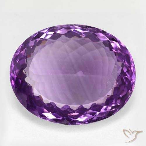 25.96ct 天然 ミディアムバイオレット アメジスト, 楕円形, VVS-VS