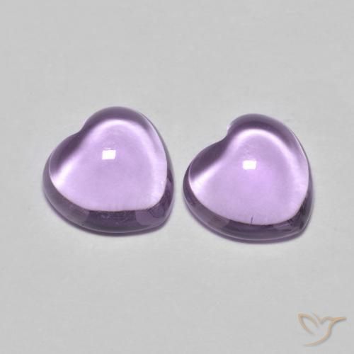 Shop natural 1.72ct ミディアム薄いバイオレット アメジスト gems, 心臓, from ブラジル at GemSelect. In stock, global shipping!