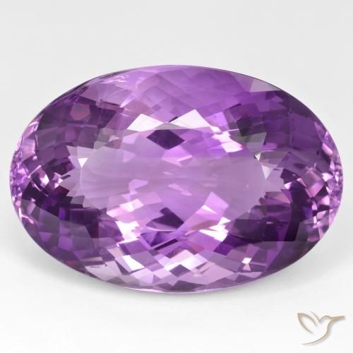 114.96ct 天然 ミディアムバイオレット アメジスト, 楕円形, VVS