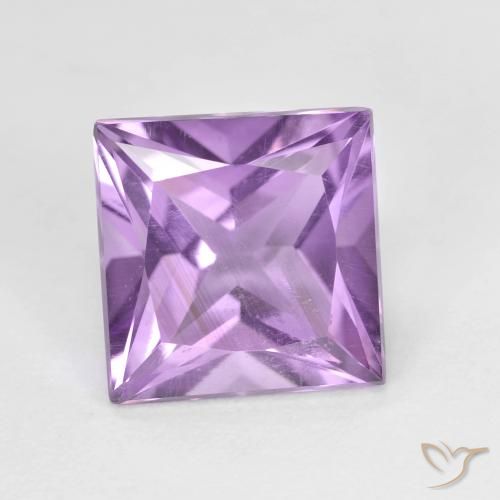 2.15ct 天然 ピンクがかったバイオレット アメジスト, 四角形, VS