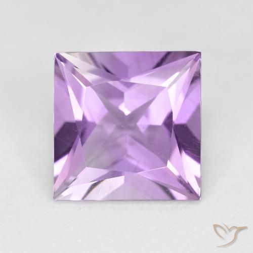 2.14ct 天然 ミディアム薄いパープルがかったバイオレット アメジスト, 四角形, VS