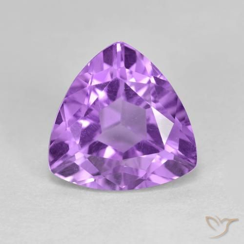 3.13ct 天然 ディープバイオレット アメジスト, トリリオン, VS