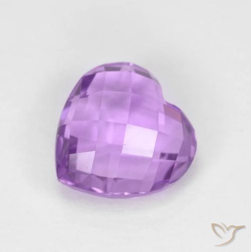 2.06ct 天然 ピンクがかったバイオレット アメジスト, 心臓, VVS