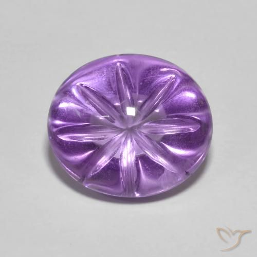 5.55ct 天然 アイリスバイオレット アメジスト, 楕円形, 透明