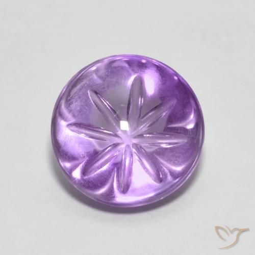 3.96ct 天然 アイリスバイオレット アメジスト, ラウンド, 透明