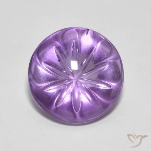 5.96ct 天然 アイリスバイオレット アメジスト, ラウンド, 透明