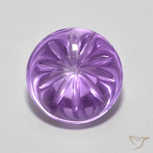 5.67ct 天然 アイリスバイオレット アメジスト, ラウンド, 透明