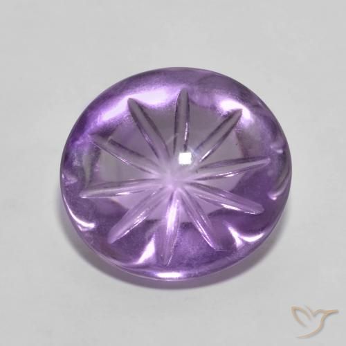 6.64ct 天然 濃い紫 アメジスト, 楕円形, 透明