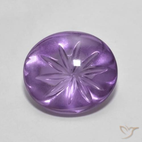 5.91ct 天然 ディープバイオレット アメジスト, 楕円形, 透明