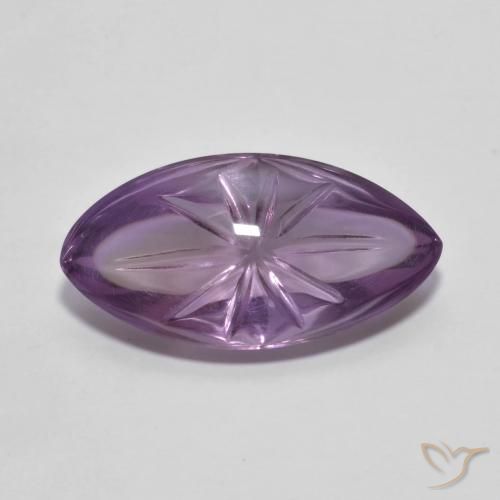 6.79ct 天然 ミディアムバイオレット アメジスト, マーキーズ, 透明